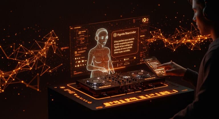 Interacción de usuario con el DJ de IA de Spotify usando comandos de texto en español, destacando la innovación en inteligencia artificial musical.