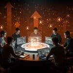 Final de Startup Battlefield en TechCrunch Disrupt 2025 mostrando emprendedores tech compitiendo en un entorno innovador de Silicon Valley.