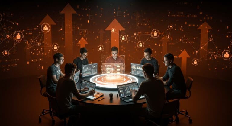 Final de Startup Battlefield en TechCrunch Disrupt 2025 mostrando emprendedores tech compitiendo en un entorno innovador de Silicon Valley.