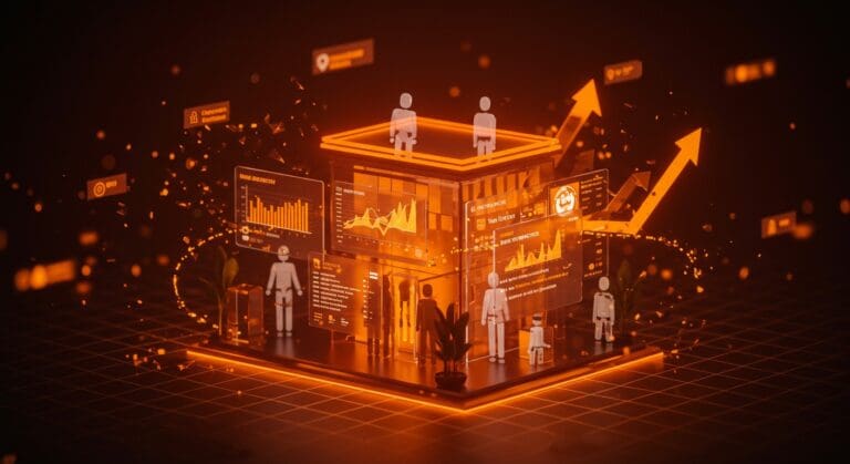 Análisis de tráfico falso en e-commerce con representación visual de bots y detección de fraude en tiendas online.