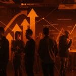 Networking y colaboración en TechCrunch Disrupt 2025, evento para founders e inversores del ecosistema startups.