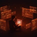 Desarrollador web usando IA para crear sitios similares con vibe coding y automatización en desarrollo web moderno.