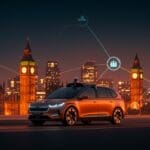 Robotaxi de Waymo en Londres representando el lanzamiento del servicio de movilidad autónoma y la innovación tecnológica en startups del Reino Unido.