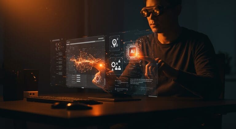 Integración local de inteligencia artificial en sitios web para startups, destacando reducción de costos y automatización eficiente.