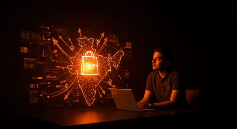 Fundraising startup Zepto en quick commerce India con inversión de 450 millones y valoración de 7 mil millones.