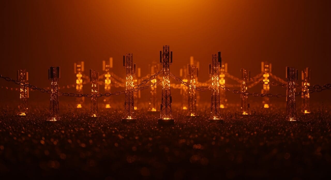 Representación visual de Alemania excluyendo a Huawei en la red 6G para fortalecer la soberanía digital y seguridad tecnológica en telecomunicaciones.