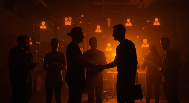 Emprendedores conectando en Bizkaia en una red de networking y crecimiento del ecosistema startup local.