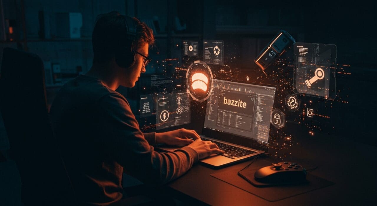 Founder de startup trabajando con Bazzite, la nueva generación de Linux gaming compatible con hardware y segura para emprendedores tecnológicos.