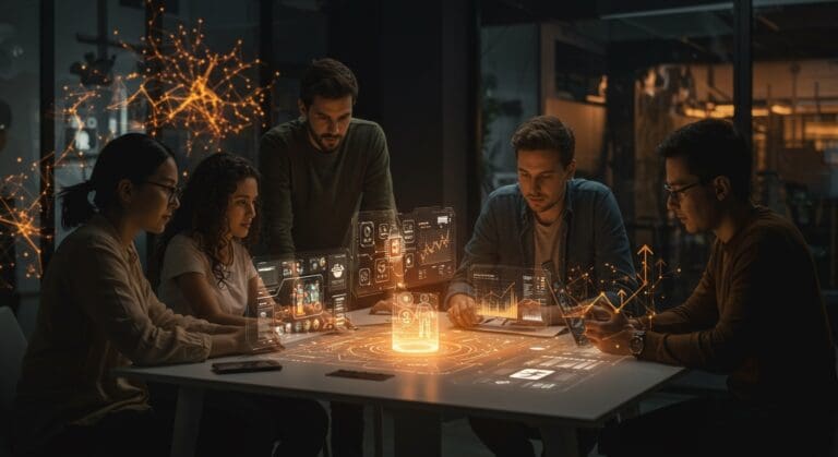 Startups colaborando en innovación alimentaria con inteligencia artificial y inversión en CDMX durante Bimbo Ventures Day.