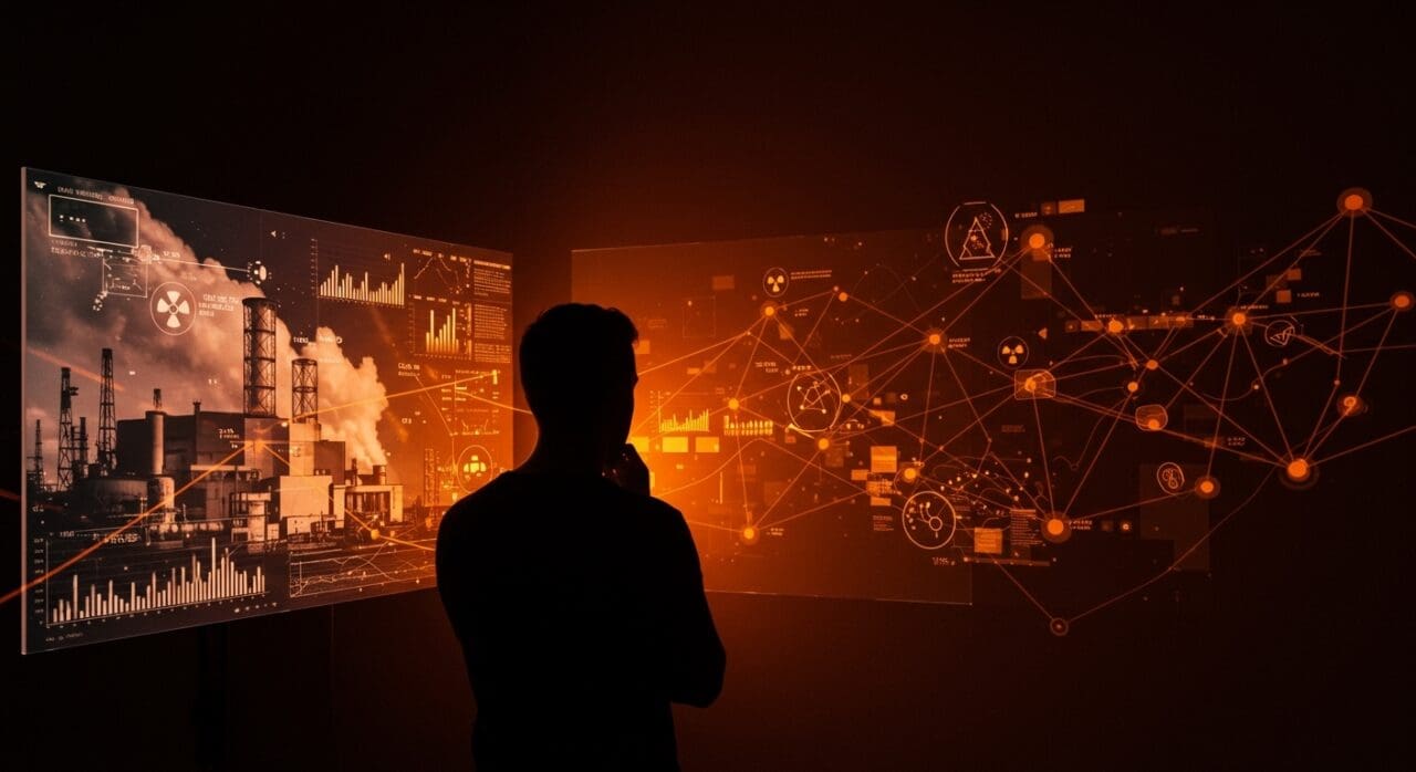 Fundador analizando gestión de crisis y desinformación inspirada en la serie Chernobyl para fortalecer la cultura organizacional en startups.