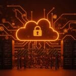 Representación digital de barreras comerciales por bloqueo de sitios con infraestructura cloud y tecnología SaaS ilustrando impacto en comercio digital.