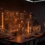 Equipo de startup SaaS gestionando incidentes en sistemas distribuidos con enfoque en seguridad y control de calidad.