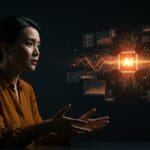 Founder de startup de IA destacando para captar inversión en un mercado tecnológico competitivo.