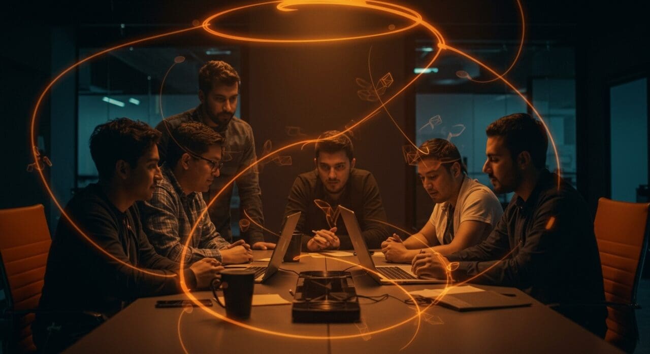 Fundadores latinos de startups colaborando para evitar la polarización y fortalecer sus comunidades tecnológicas con estrategias efectivas.