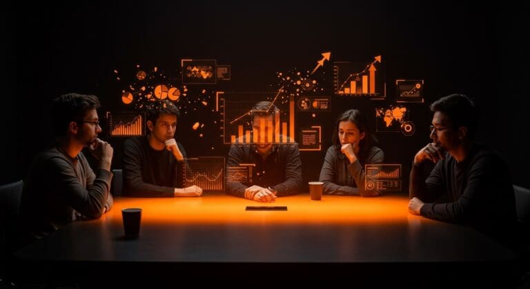 Fundadores de startups hispanos colaborando en innovación y aprendizaje del fracaso en el ecosistema tech de LATAM.