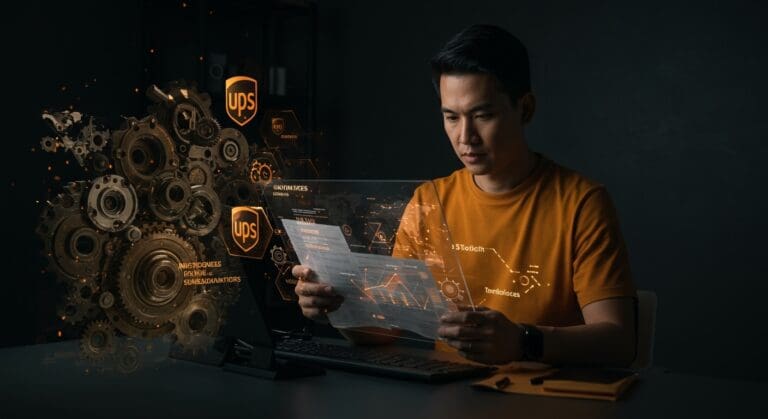 Founder gestionando tarifas aduana y logística internacional al importar con UPS para evitar sorpresas y disputas aduaneras.