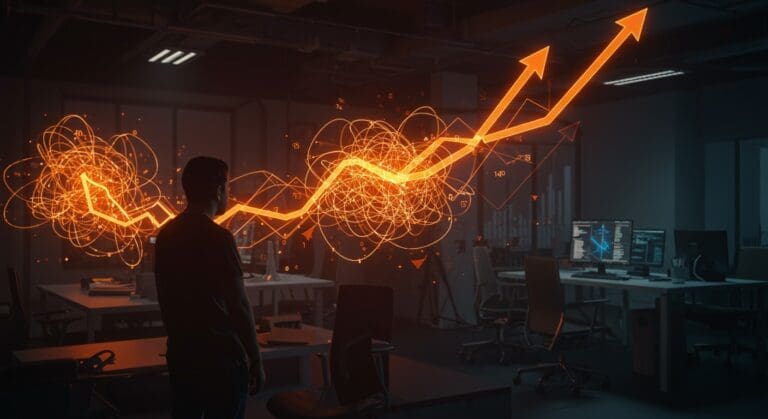 Founder latino reflexionando sobre la cultura laboral tóxica en startups AI tras ronda de funding de 61 millones.