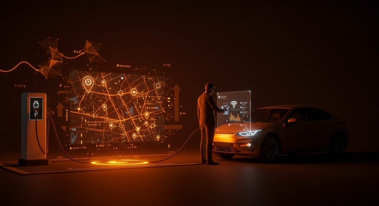 Innovación de Google Maps integrando Gemini IA aplicada a movilidad y cargadores para vehículos eléctricos en entorno tecnológico avanzado.