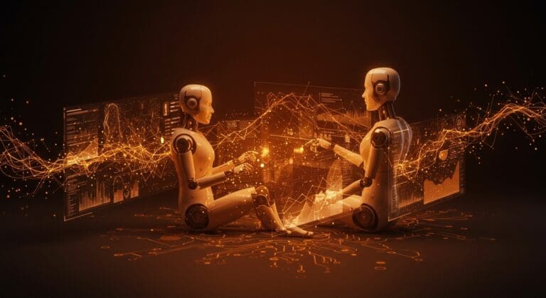 Representación visual de GPT-5.1 potenciando ChatGPT con inteligencia artificial avanzada en un entorno tecnológico futurista para startups SaaS.