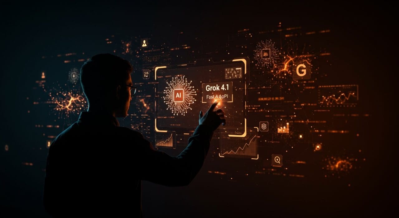 Acceso a Grok 4.1 Fast de xAI con Agent Tools API mostrando ventajas, benchmarks y riesgos de sesgo en inteligencia artificial para founders LATAM.