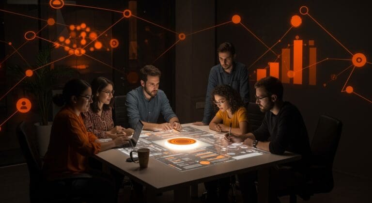 Emprendedores colaborando en Bizkaia, representando el ecosistema startup y la innovación del B Founders Club.