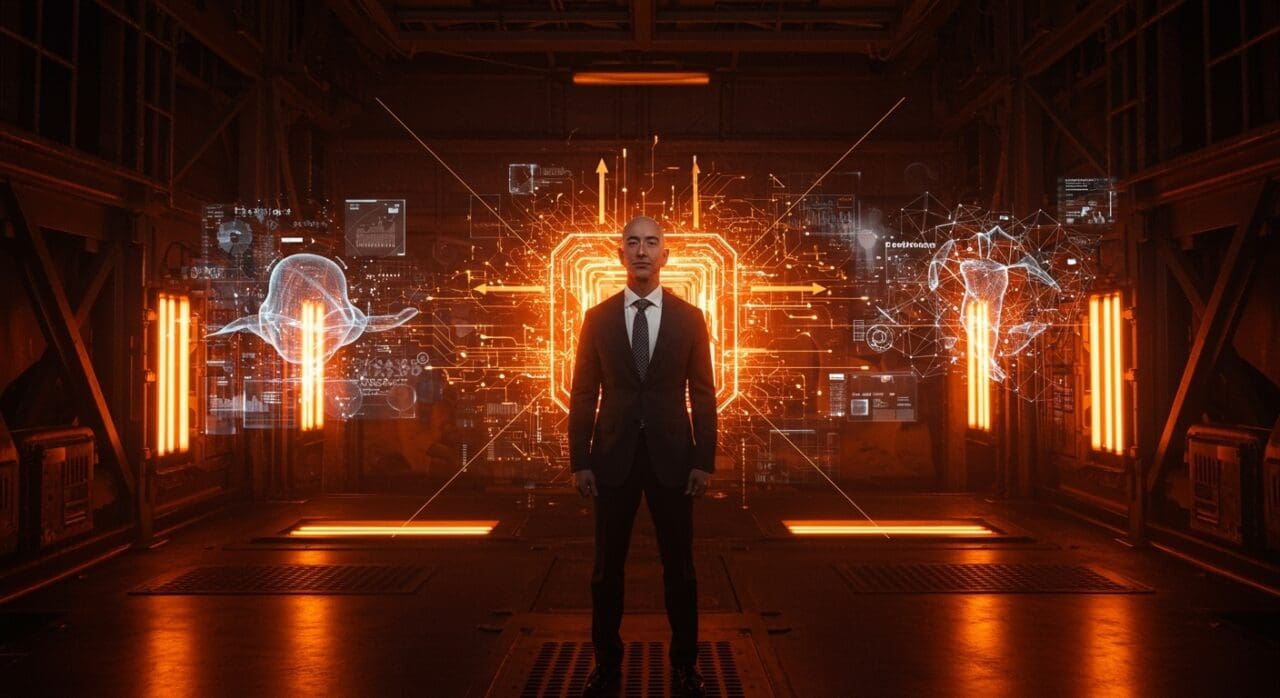 Jeff Bezos impulsando Project Prometheus con financiación récord en IA, destacando innovación tecnológica y startups de inteligencia artificial aplicadas.