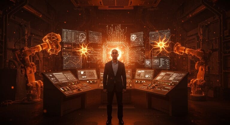 Jeff Bezos liderando Project Prometheus en inteligencia artificial industrial, representando su regreso histórico y el impacto para startups tecnológicas LATAM.