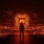 Kimi K2 de Moonshot destacado como líder en IA open source superando a GPT-5, ilustrado con metáforas visuales de redes neuronales y tecnología para startups.