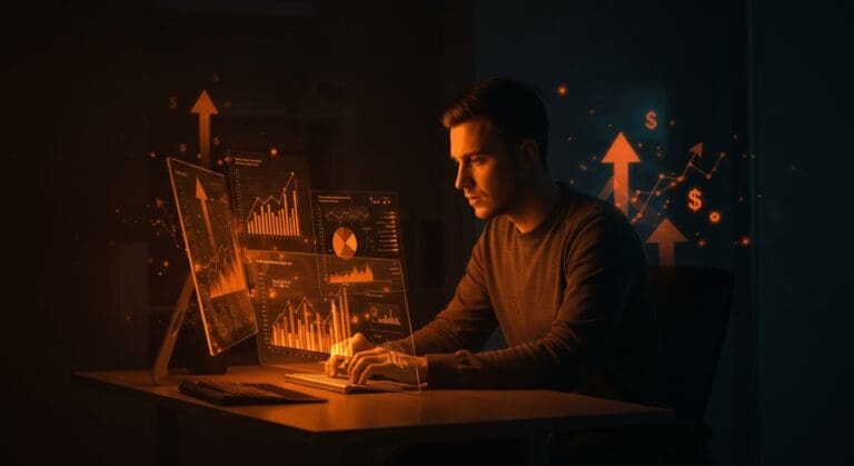 Startup rentable analizando métricas de crecimiento sostenible con estrategias claras de rentabilidad y modelos de negocio innovadores.