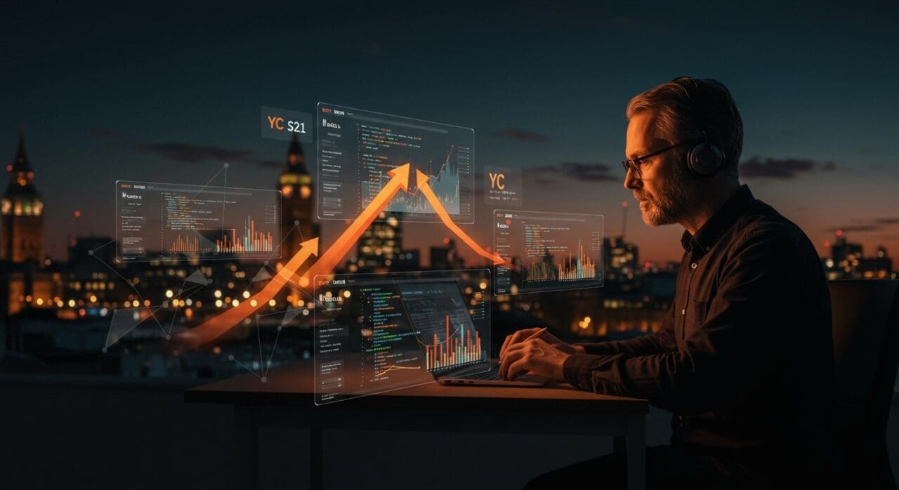 Ingeniero de software senior en Londres trabajando con interfaces de testing autónomo en un entorno de startup innovadora.