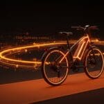 Bicicleta eléctrica innovadora con transmisión automática digital ADTS de startup española, representando movilidad sostenible y tecnología avanzada.