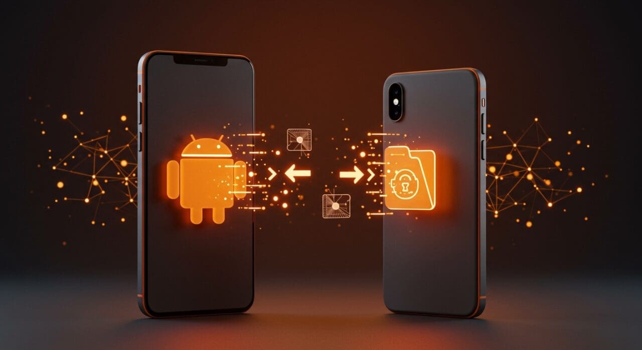 Intercambio seguro y fluido de archivos entre Android y iPhone con Quick Share y AirDrop en Pixel 10, destacando interoperabilidad en ecosistema tecnológico.