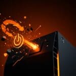 Solución del bug de 'Actualizar y Apagar' en Windows 11 con la patch 25H2 destacada en imagen editorial moderna.