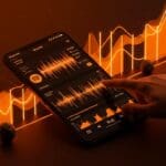 Visual editorial que representa el lanzamiento de Spotify Premium Platinum con streaming lossless en mercados tecnológicos, destacando modelos de suscripción y tendencias de tecnología de consumo.