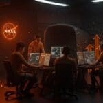 Startup argentina Wizor con simulador espacial innovador que impresiona a la NASA, simbolizando tecnología y emprendimiento.