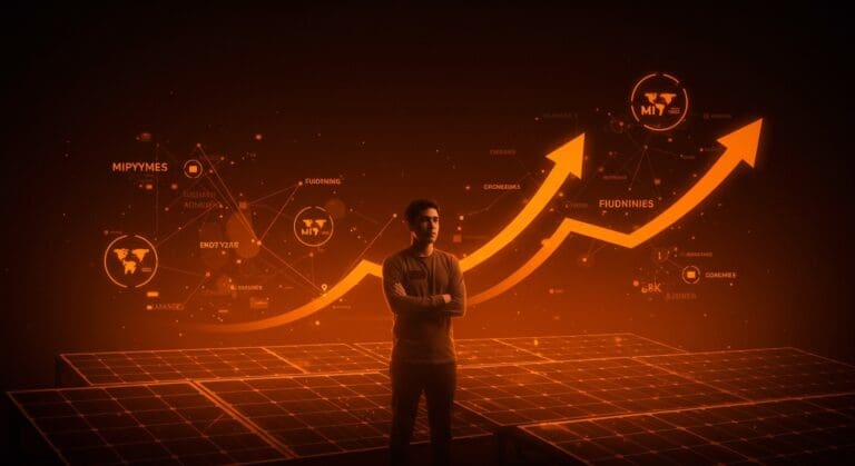 Startup fotovoltaica mexicana Solfium recibiendo financiamiento de 7 millones de dólares para expandir energía solar en LATAM.