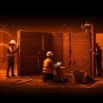 Muros de biocemento impresos en 3D por startup universitaria, innovando en construcción sostenible con tecnología avanzada y relaves mineros.