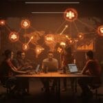 Founders de startups tech colaborando en Blockchain Jungle 2025, representando oportunidades y ecosistema de emprendimiento en Latinoamérica.