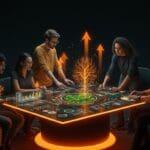 Seis startups de AgriFoodTech en LATAM colaborando con mentoría e inversión, representando innovación y crecimiento en el ecosistema startup.