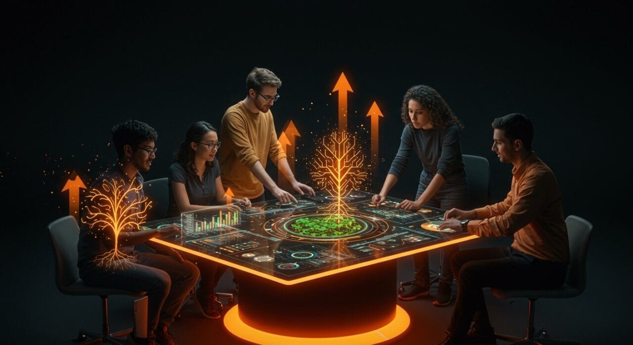 Seis startups de AgriFoodTech en LATAM colaborando con mentoría e inversión, representando innovación y crecimiento en el ecosistema startup.