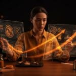 Emprendedora foodtech aplicando estrategias lean para superar obstáculos regulatorios y costos en innovación alimentaria.