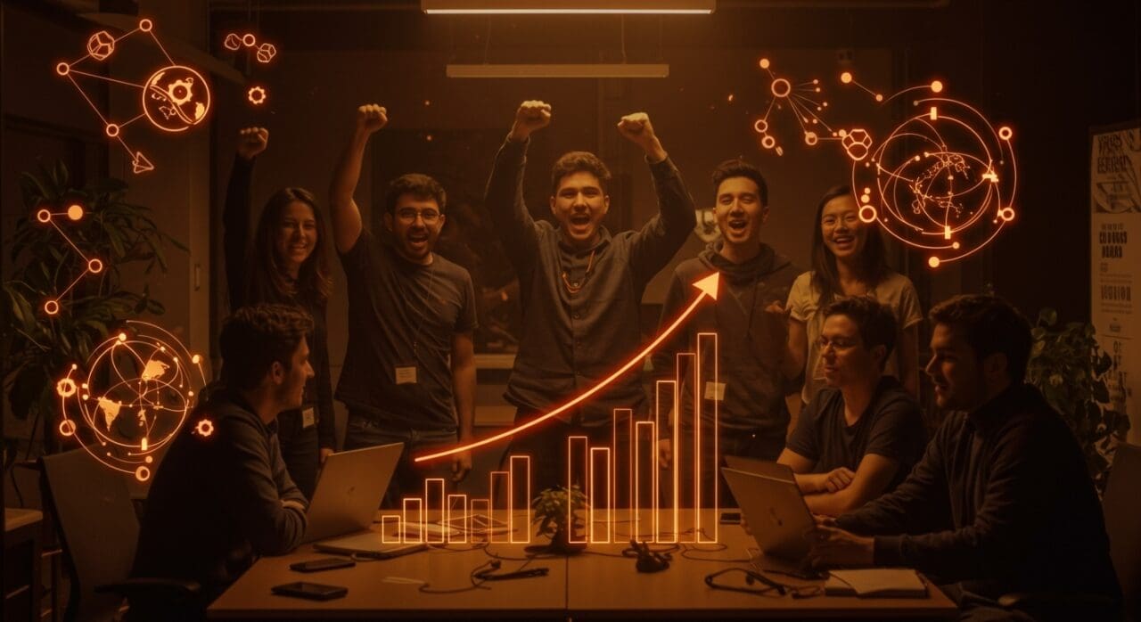 Startups ganadoras celebrando innovación sostenible y oportunidades de funding en la aceleradora 100+ Labs 2025 en LATAM.