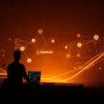 Impacto de la caída de Tailscale en startups SaaS mostrando desconexión de red y resiliencia tecnológica.