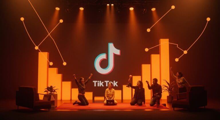 Evento de premiación de TikTok en EE.UU. destacando creadores de contenido y tendencias digitales en el ecosistema startup.