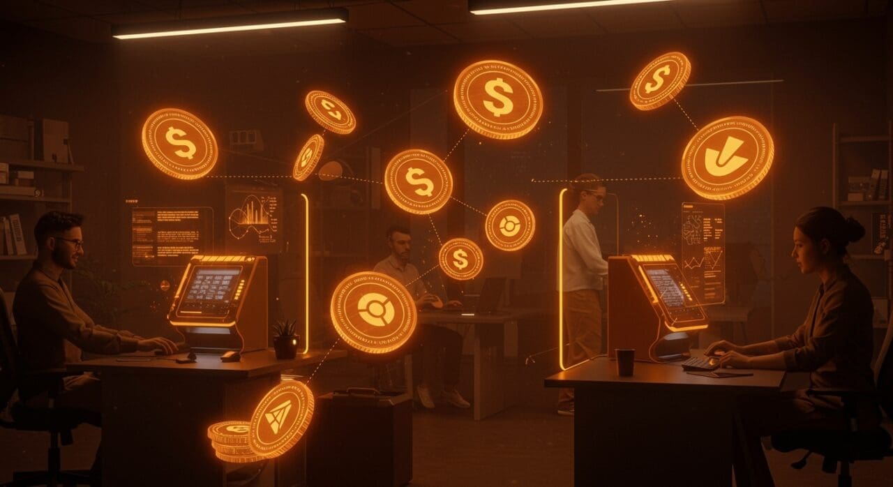 Recepción de tokens de utilidad y stablecoins como salarios en startups fintech innovadoras conectadas por redes Web3.