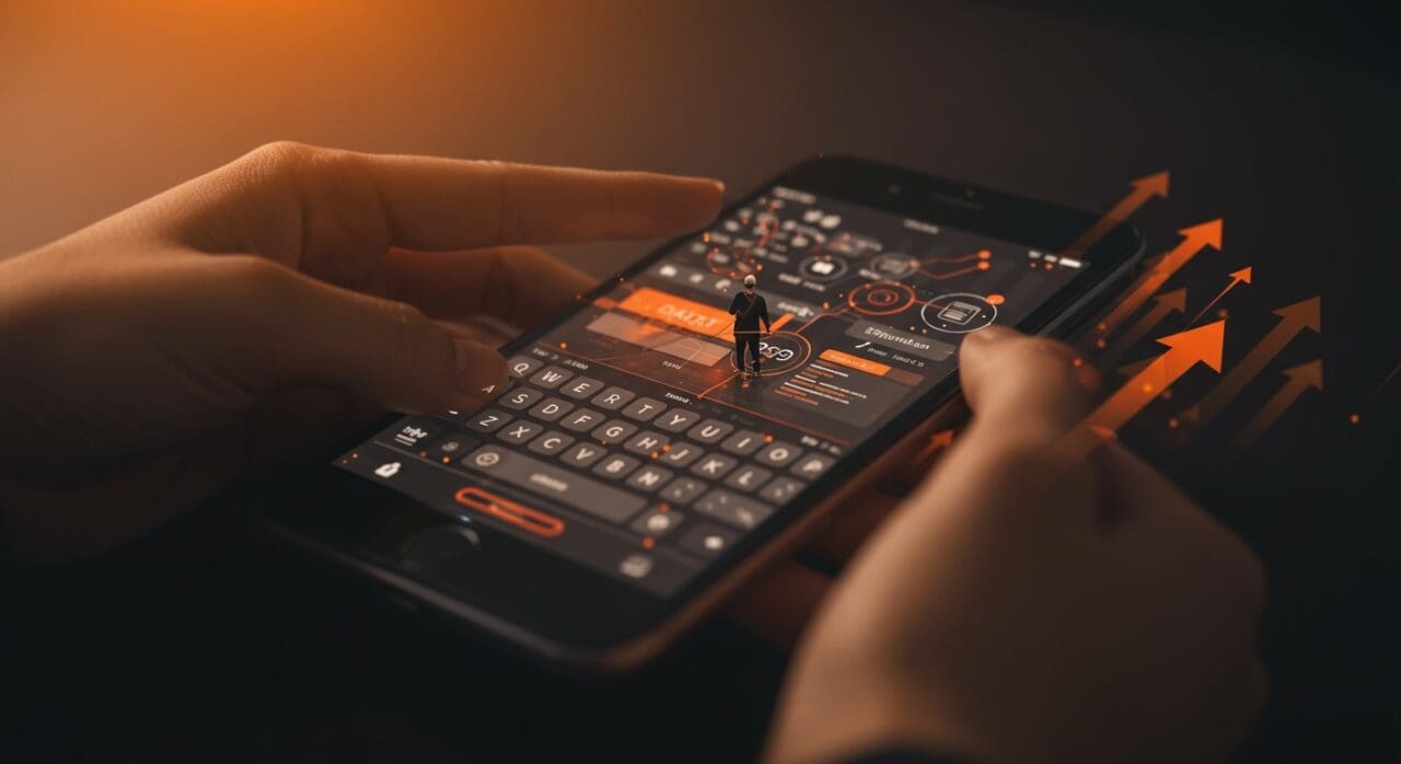 Teclado de voz con IA para iOS mejorando productividad y automatización en startups tecnológicas.