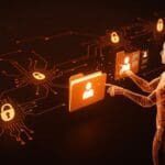 Agente de inteligencia artificial en Windows 11 accediendo a carpetas personales con enfoque en seguridad informática y automatización.