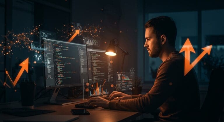 Frontend Engineer fundador trabajando en React y TypeScript para automatización e inteligencia artificial en startup Y Combinator.