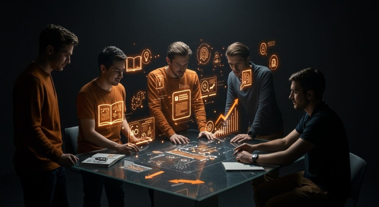 Emprendedores tecnológicos colaborando con publicaciones científicas de acceso abierto de ACM, impulsando la innovación y startups en LATAM.