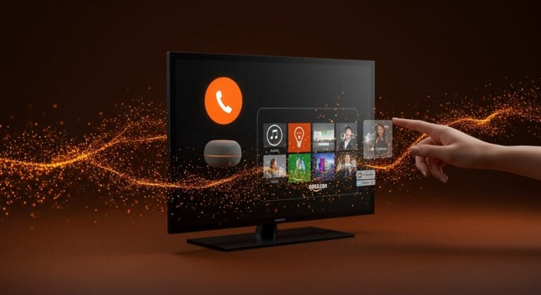 Amazon Fire TV con Alexa habilitado para saltar escenas usando inteligencia artificial en tecnología audiovisual.